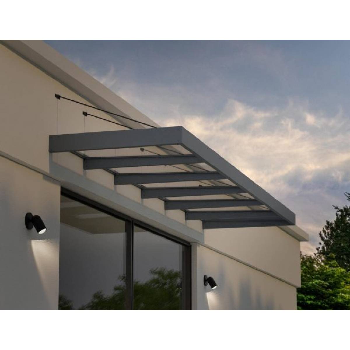 Sophia XL Canopy de porta 140x565 cm Transparente