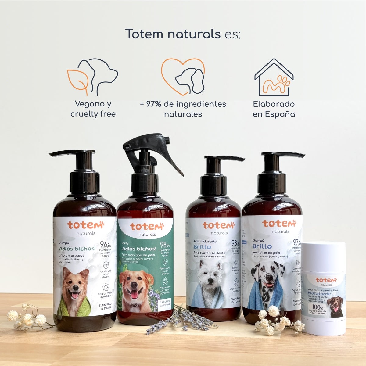 Totem Naturals Hidratante em stick para nariz e almofadas para animais de estimação 30g