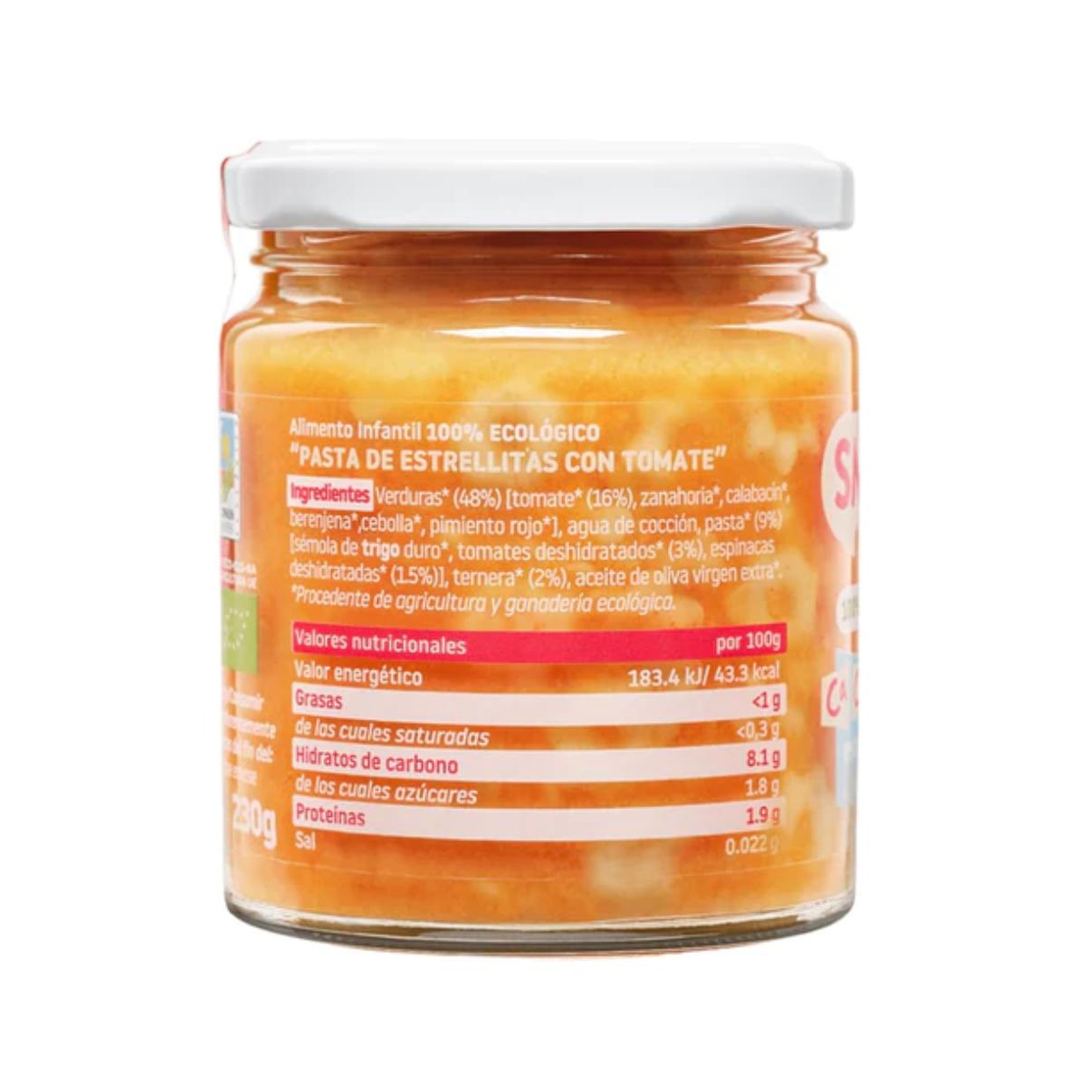 Embalagem de 12 frascos de massa com tomate biológico CA CHI TOS Smileat, 230g