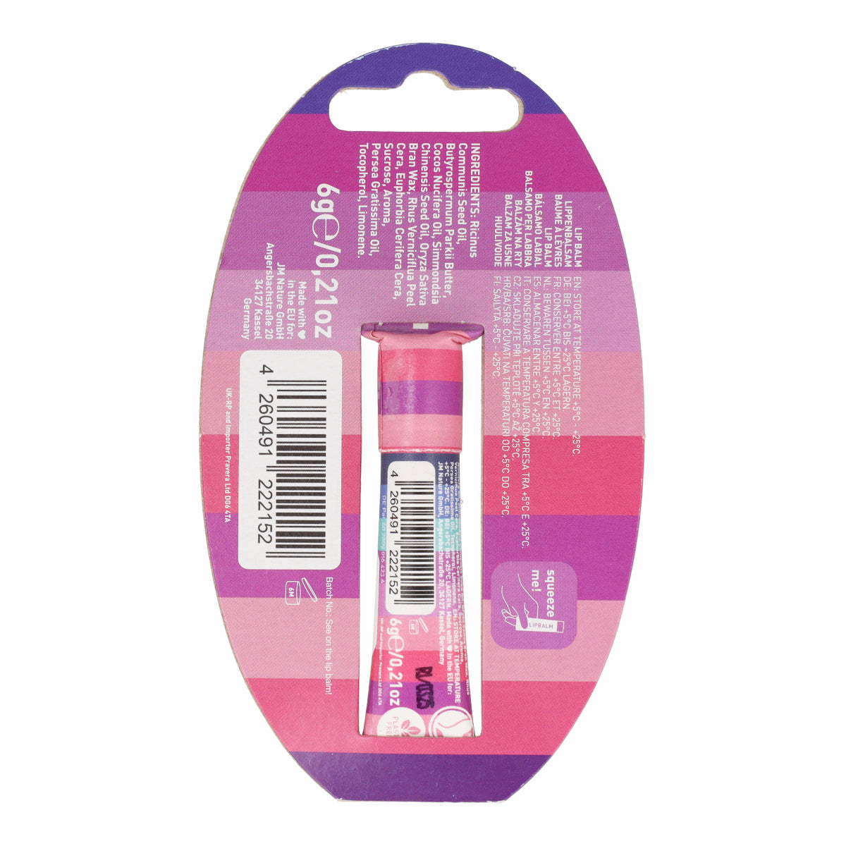 Bálsamo labial ecológico Raspberry (frambuesa) cero residuos Ben&Anna 6g