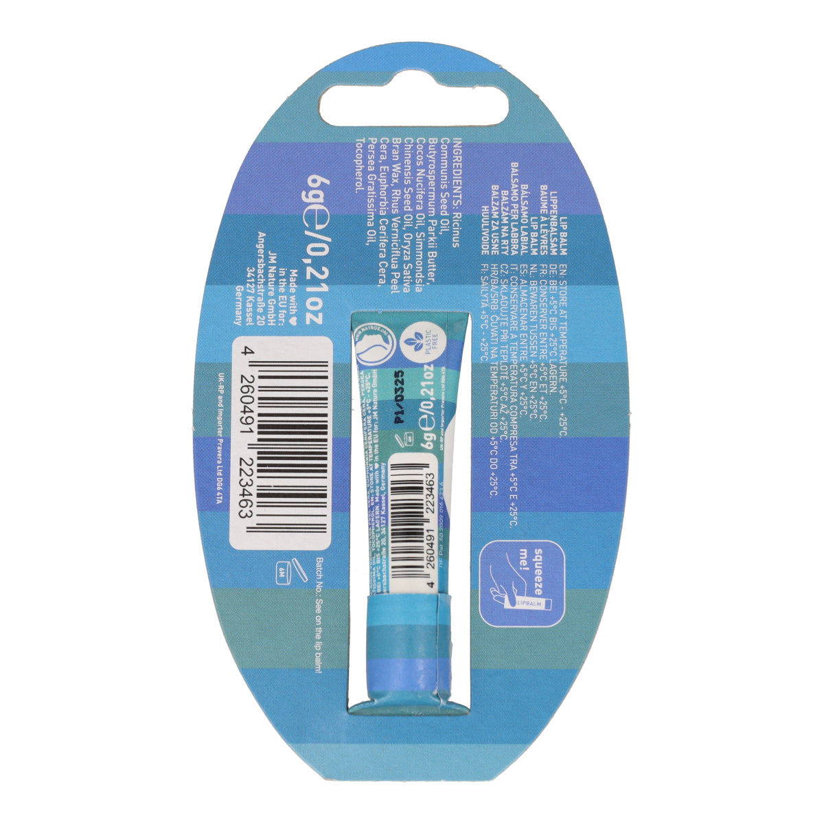 Bálsamo labial ecológico pure (neutro) cero residuos Ben&Anna 6g