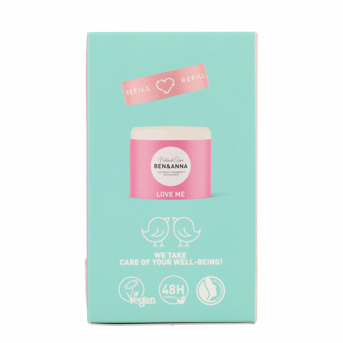 Desodorante Love Me Envase reutilizable y recarga Ben&Anna 40 g