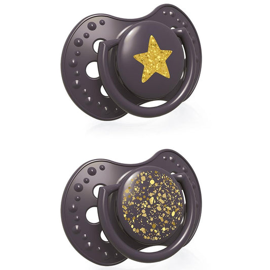 Chupetas dinâmicas LOVI Stardust lilás (2 unidades) 3-6 meses