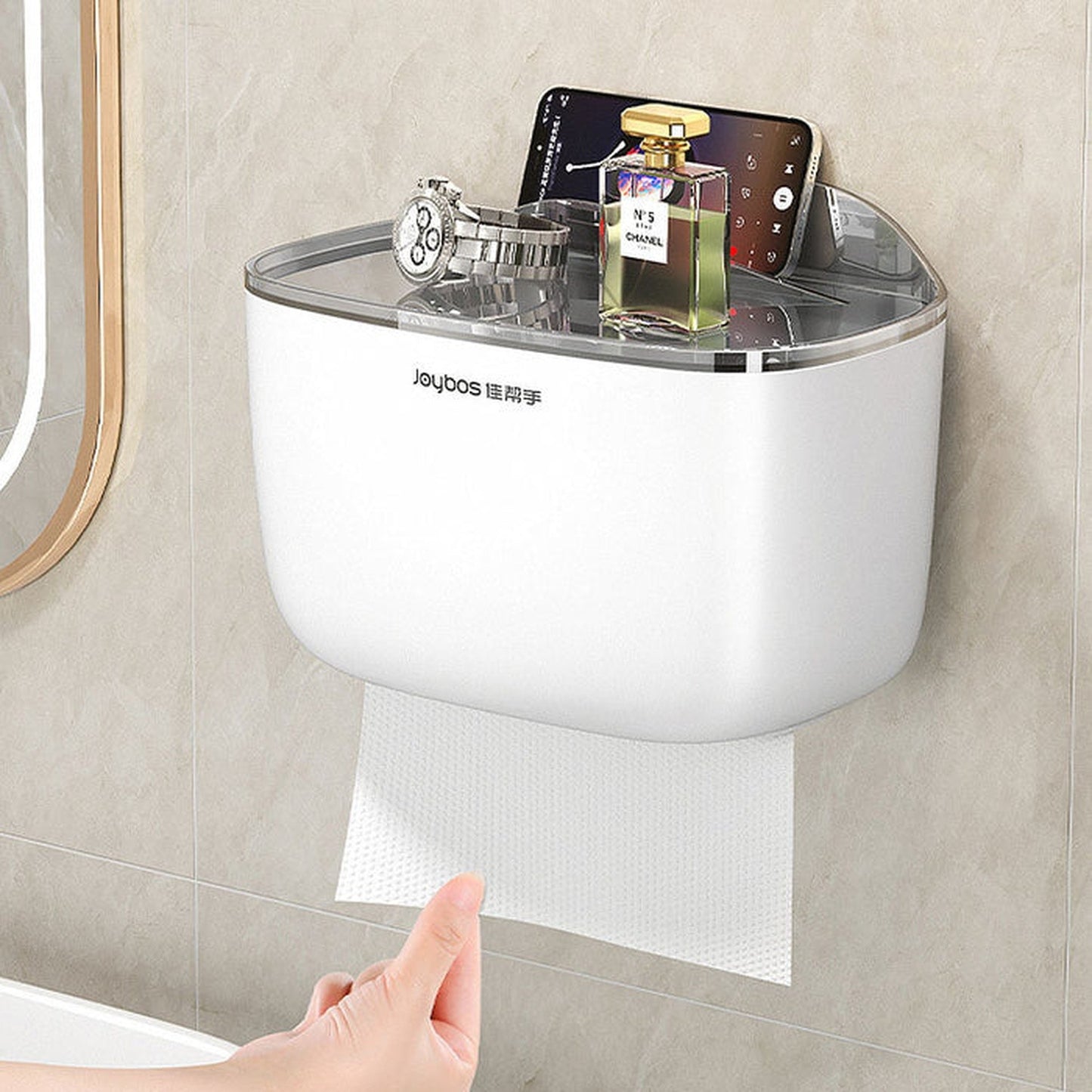Joybos - Caja Para El Papel En La Pared Con Estante_5