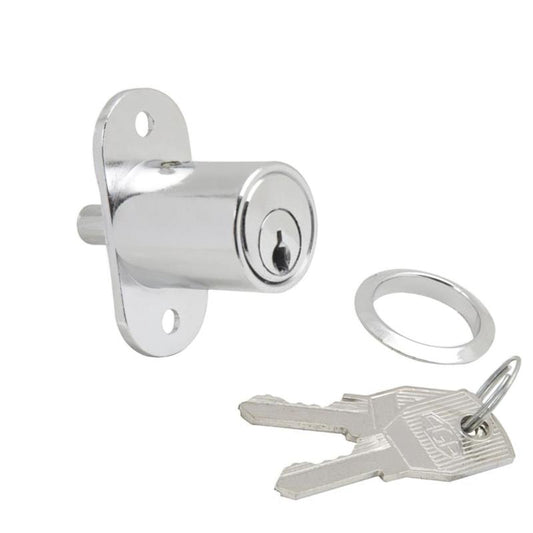 Cerradura Puerta Corredera Pulsador 147/27 Mm.  Cromado