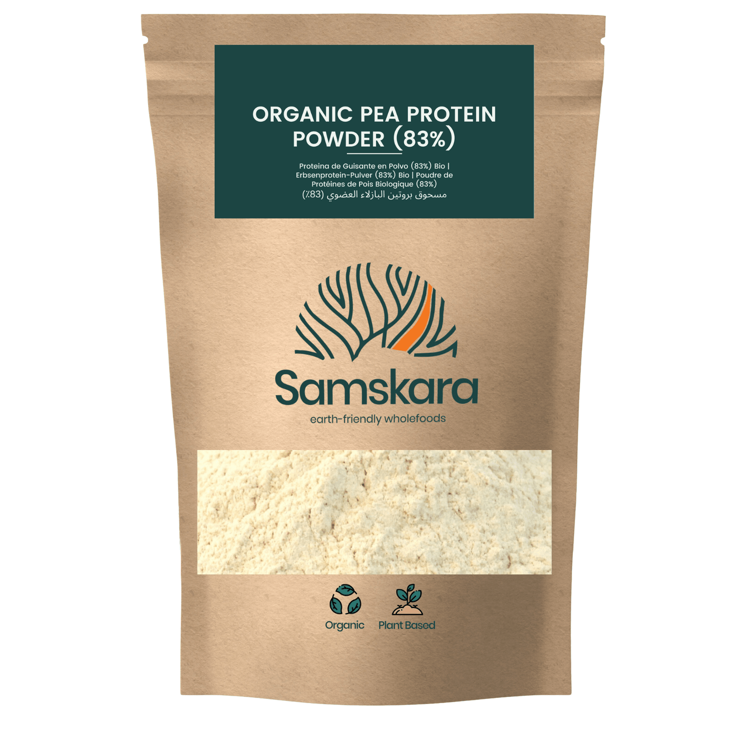 Proteína De Guisante Fermentada Bio - 1kg | Proteína Vegetal Ecológica Vegana Para Batidos Y Repostería_0