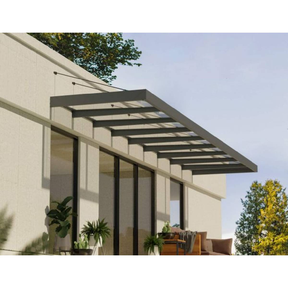 Sophia XL Canopy de porta 140x845 cm Transparente