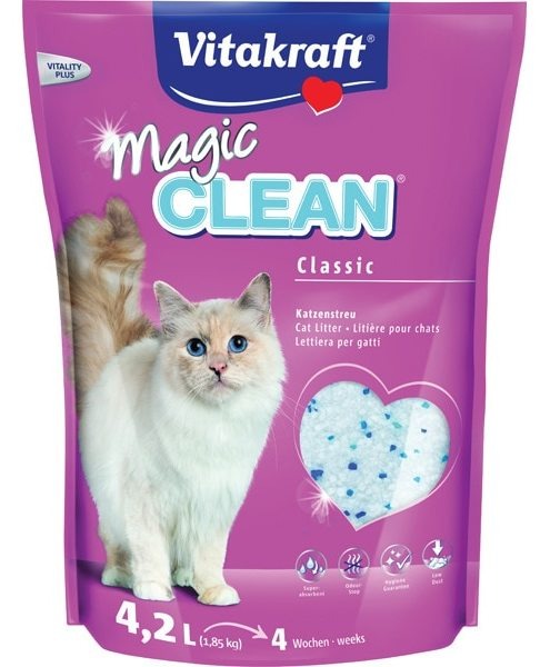 Contas de sílica gel superabsorvente Vitakraft Magic Clean 3,8 L
