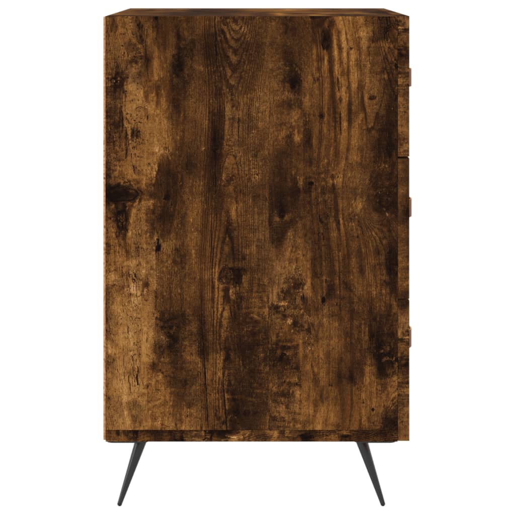 Mesita De Noche Madera De Ingeniería Roble Ahumado 40x40x66 Cm_4