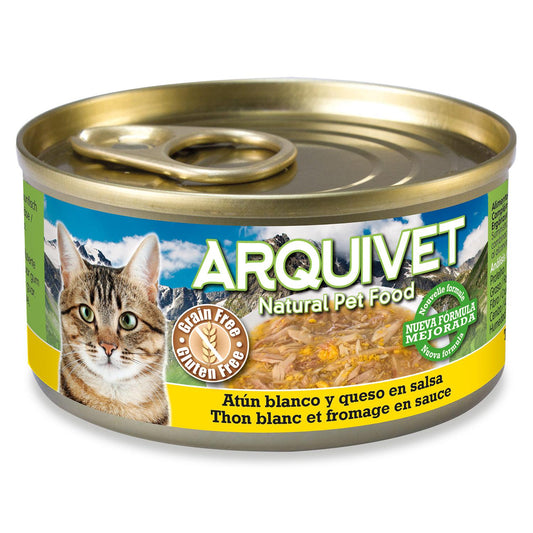 Ração Húmida para Gatos Arquivet Atum Branco e Queijo em Molho 80g