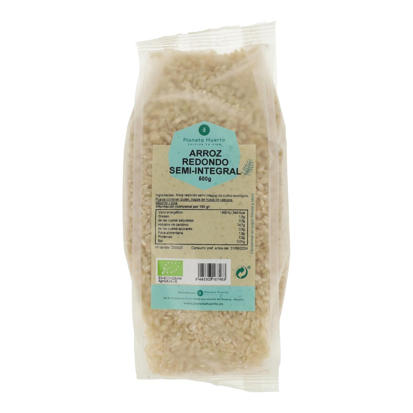Arroz redondo semi-integral Planeta Huerto ECO 500 g