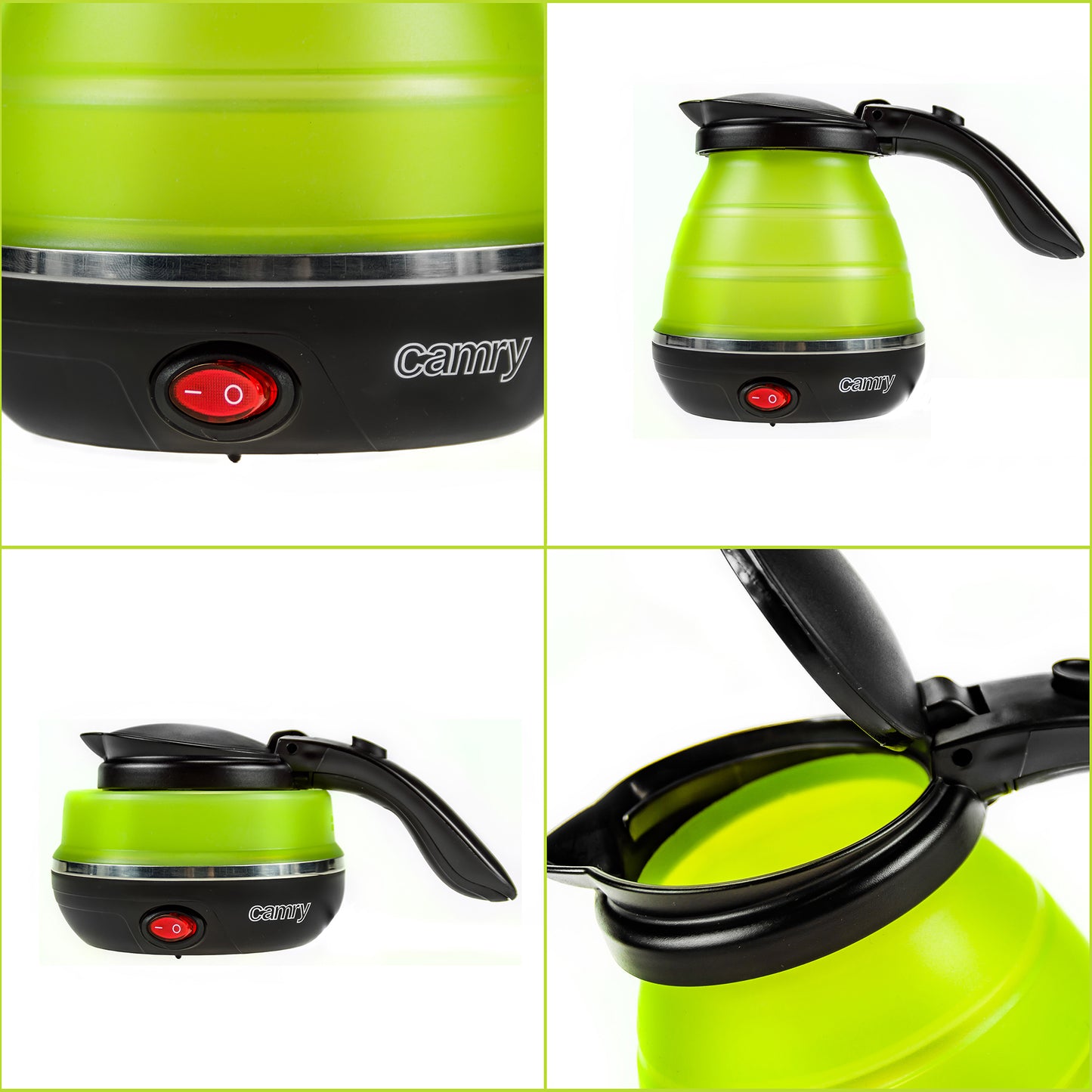 Hervidor Agua Eléctrico Plegable, 0,5l, Silicona Sin Bpa, Resistencia Oculta, Apagado Automático Camry Cr 1265, 750w_5