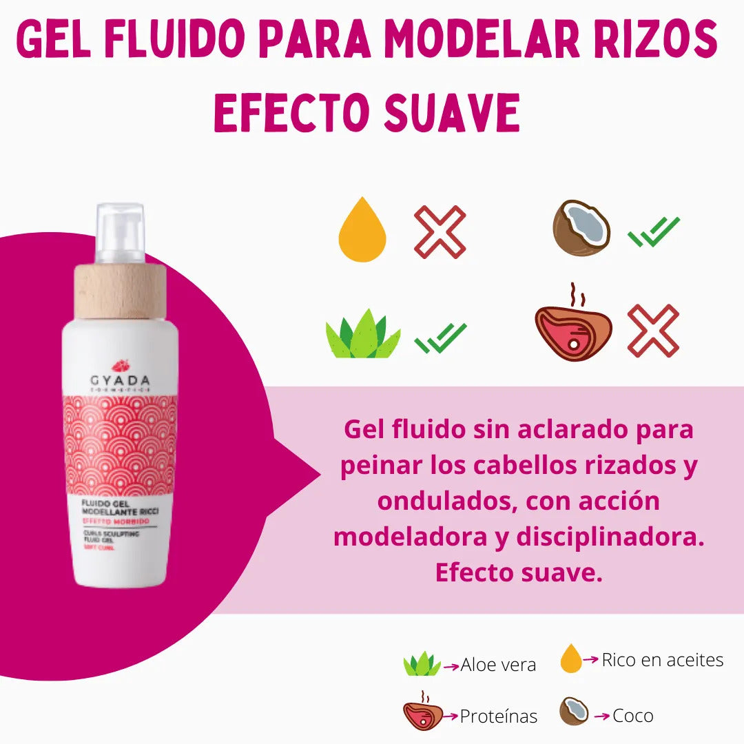 Gel Fluido Para Modelar Rizos Efecto Definido Gyada Cabello Color Vibes 125ml_1