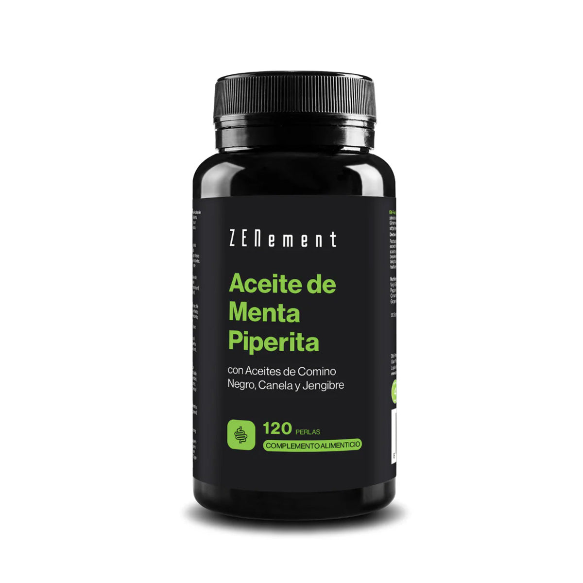 Óleo de hortelã-pimenta, com óleos de cominho preto, canela e gengibre Zenement, 120 comprimidos