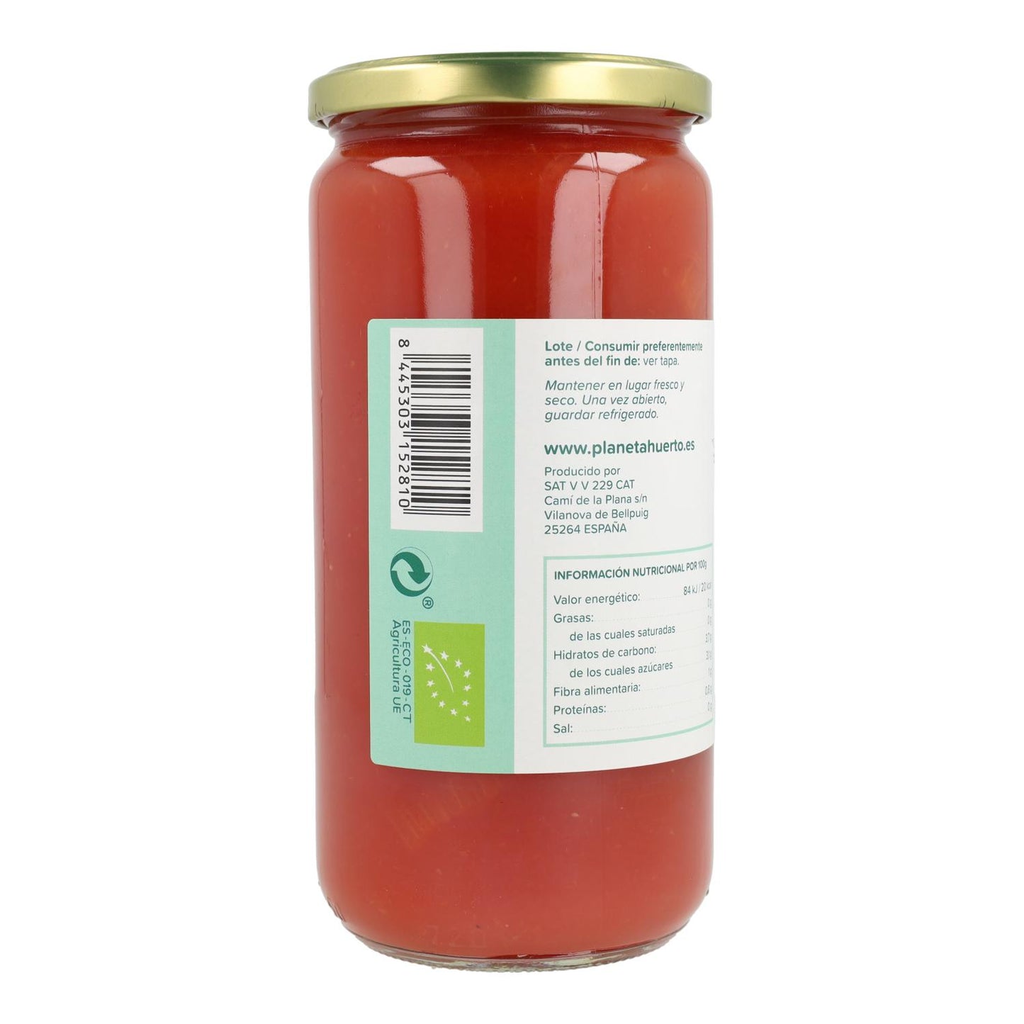 Tomate Pelado Inteiro ECO Planeta Huerto 660 g