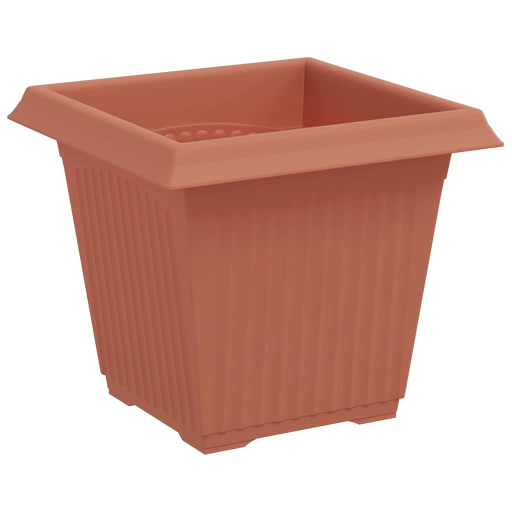 Macetas 24 Uds. Rojo Ladrillo Plástico_5