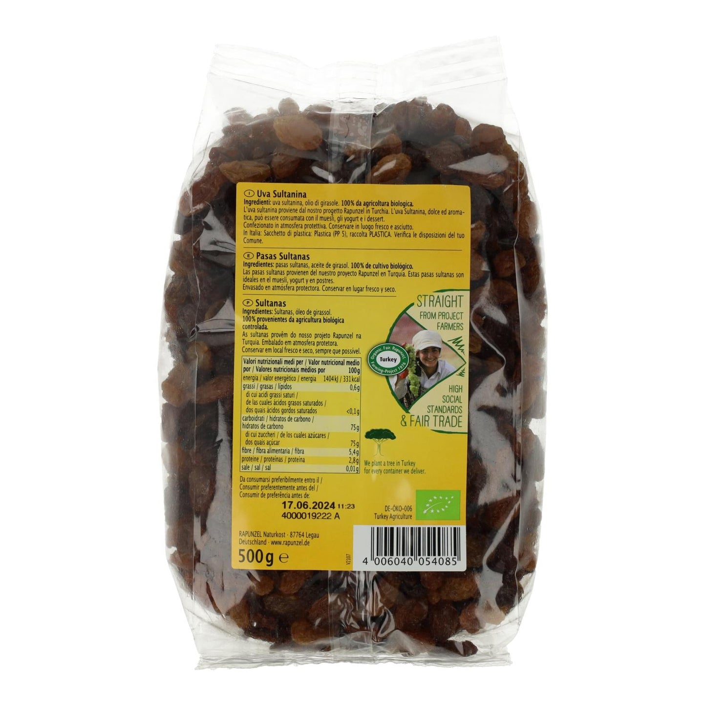 Passas Rapunzel 500 g