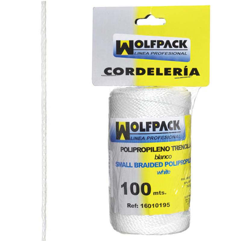 Cuerda Trencilla Polipropileno Blanco (bobina 100 Metros)_0