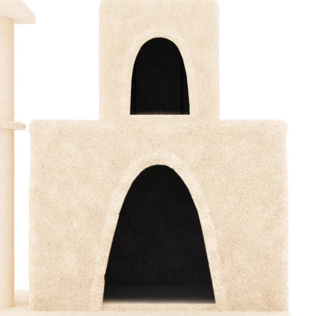 Rascador Para Gatos Con Postes De Sisal Color Crema 83 Cm_5