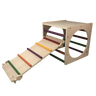 Cubo De Escalada/aprendizaje Pikler De Madera + Rampa Listones De Colores. Med: 50 X 50 X 50 Cm. Cunkrl0008. Woodgo.