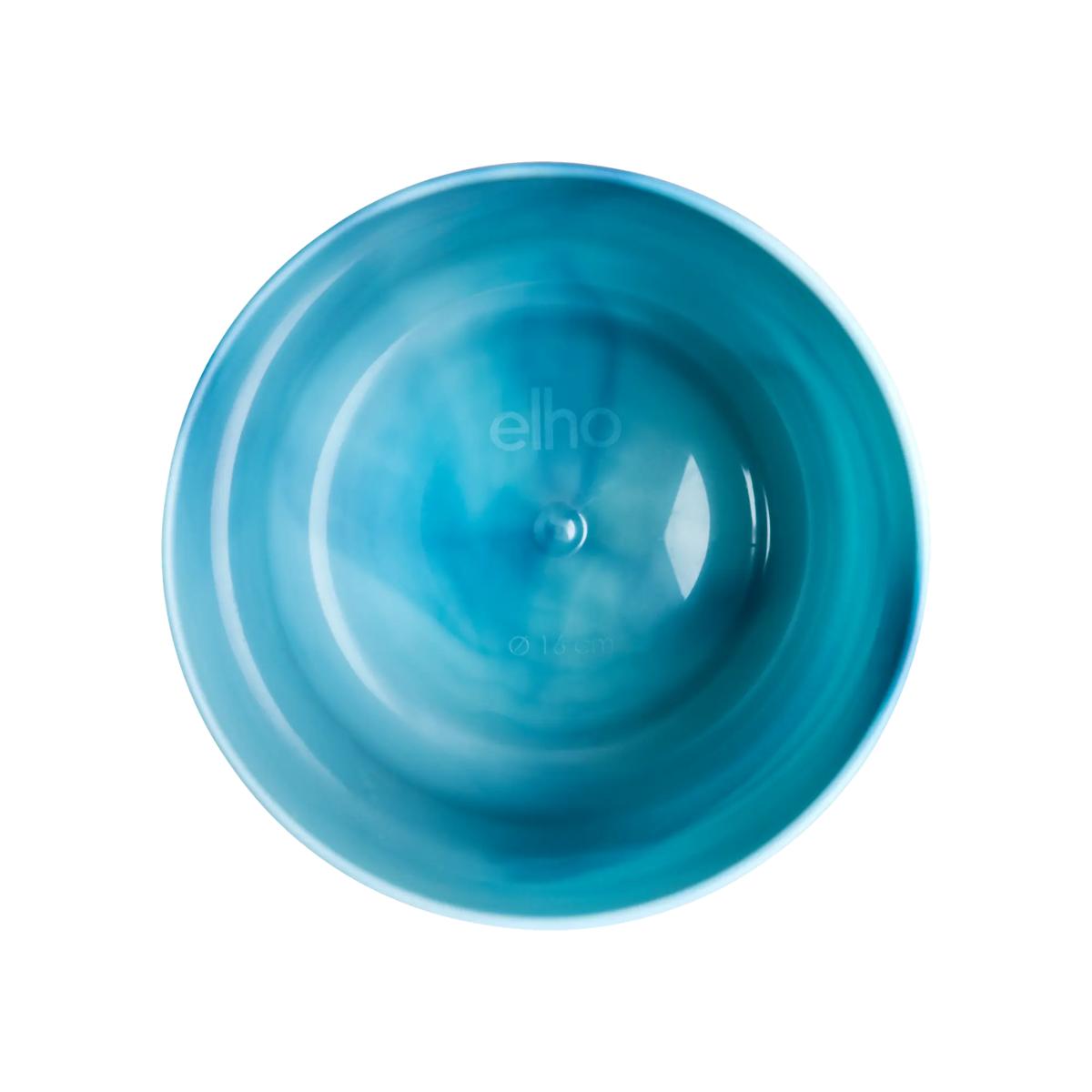 Vaso redondo reciclado Elho Ocean, azul Atlântico, 18 cm