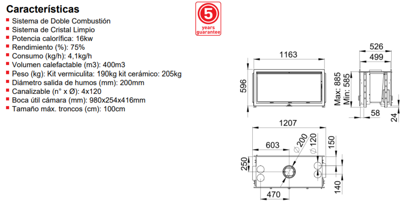 BRICOSOL INSERTABLE DE LEÑA BRONPI DOBLE CARA MODELO CAIRO 110-D_4