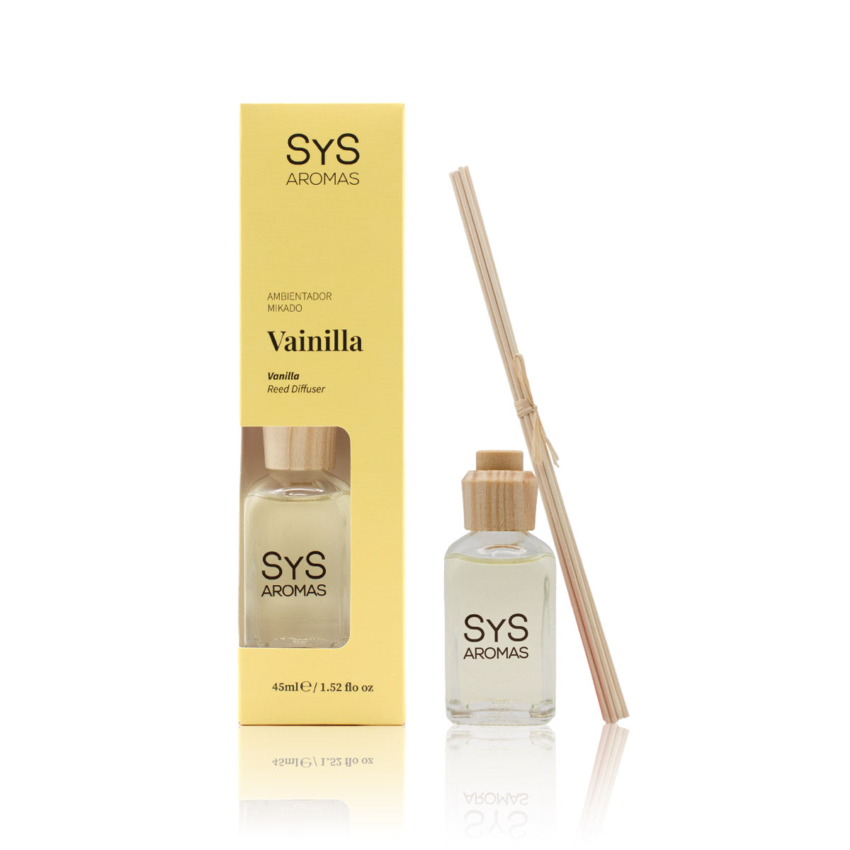 Ambientador Mikado de Vainilla Origins SYS Aromas 45 ml | Aroma Dulce y Caramelizado | Reconfortante_0