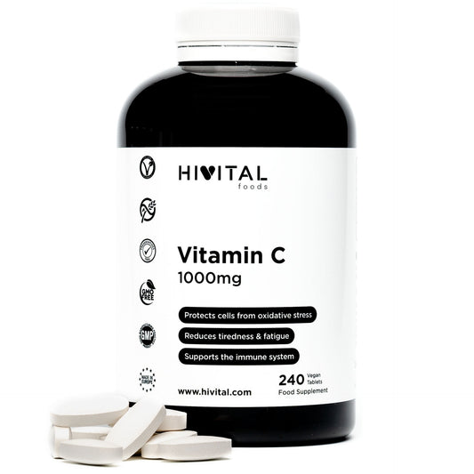Vitamina C 1000 mg Hivital 240 comprimidos vegan