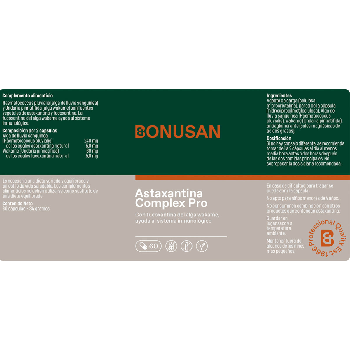 Bonusan Astaxanthin Complex Pro 60 comprimidos