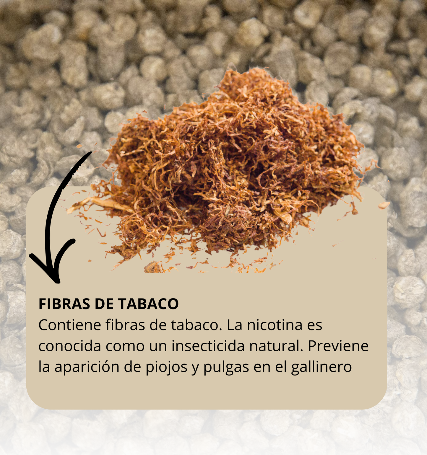 Cama para Aves en Pellet con Tabaco Natural - Antiparasitario, Absorbente y Compostable - 100% Natural - 17kg_5