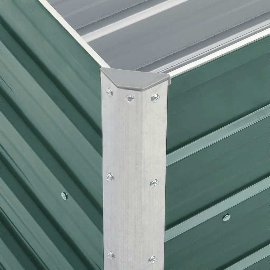 Arriate De Jardín De Acero Galvanizado Verde 240x40x45 Cm_5