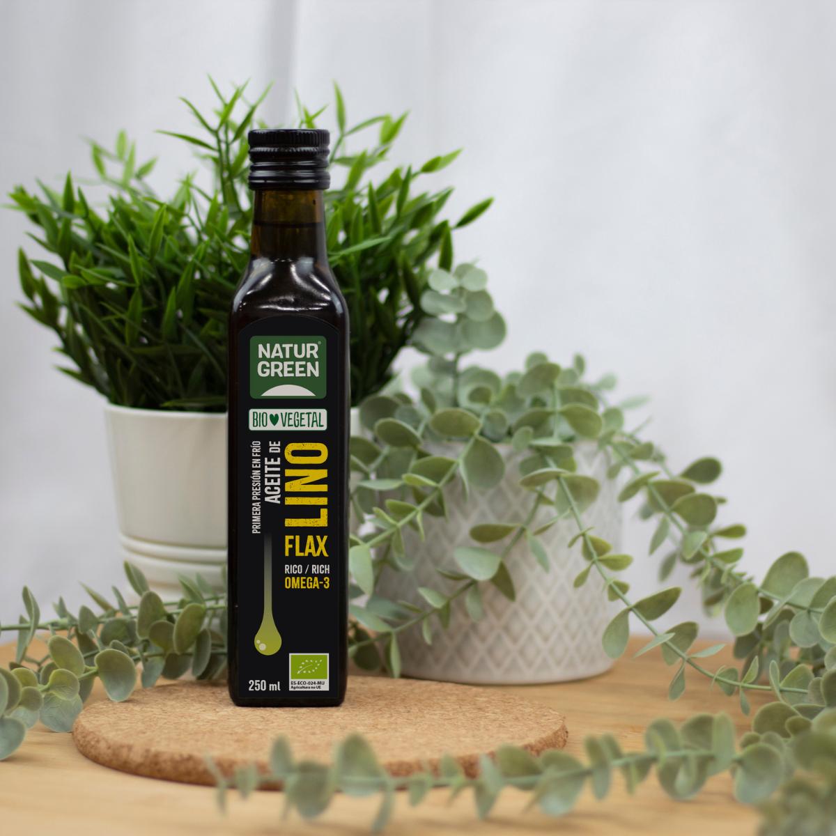 Óleo de Linhaça Biológico NaturGreen, 250 ml