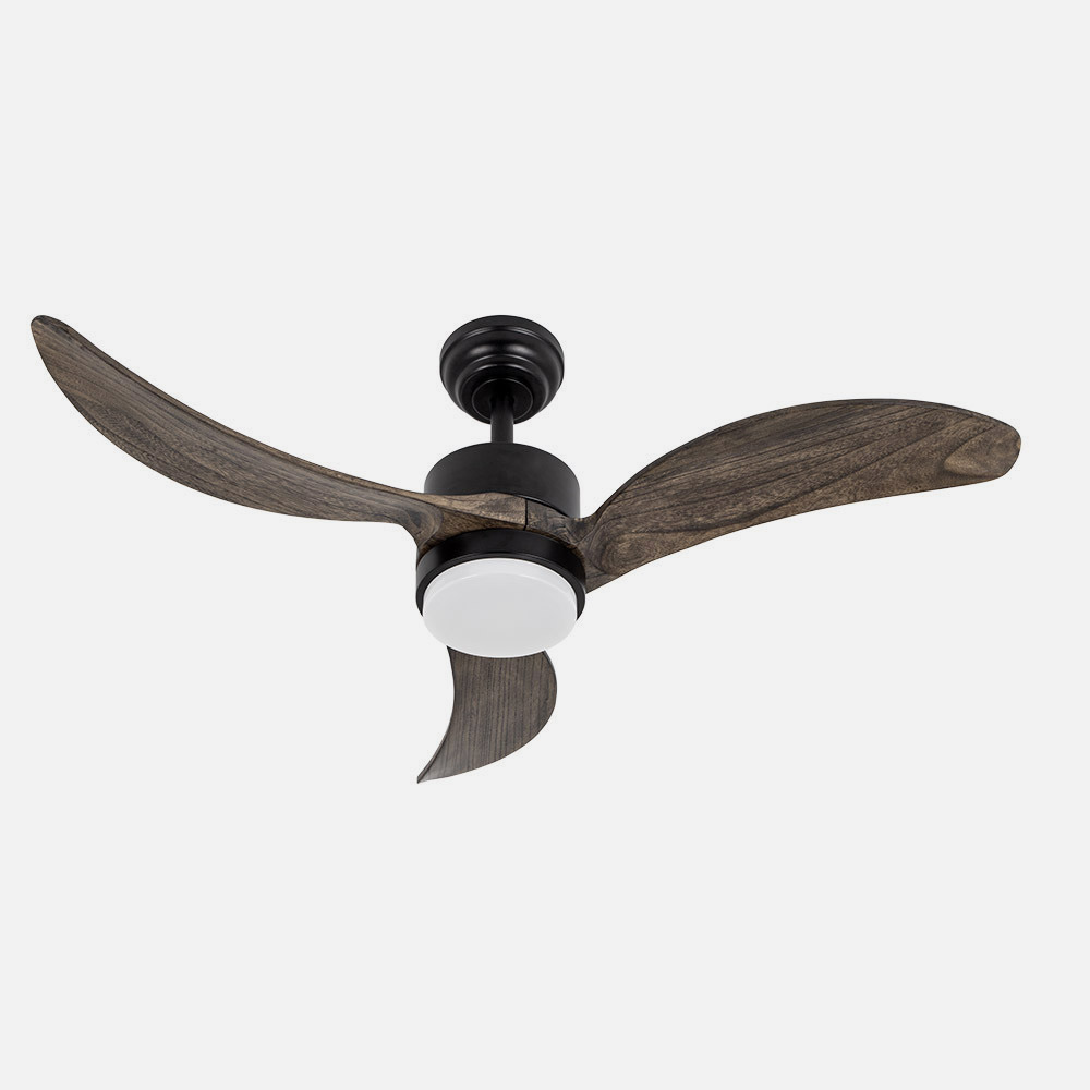 Ventilador Dc Bembezar 24w Negro 3 Aspas Roble 107d 2424lm 3000-6500k C/remoto, Reg. Intensidad, Timer, Mem._3
