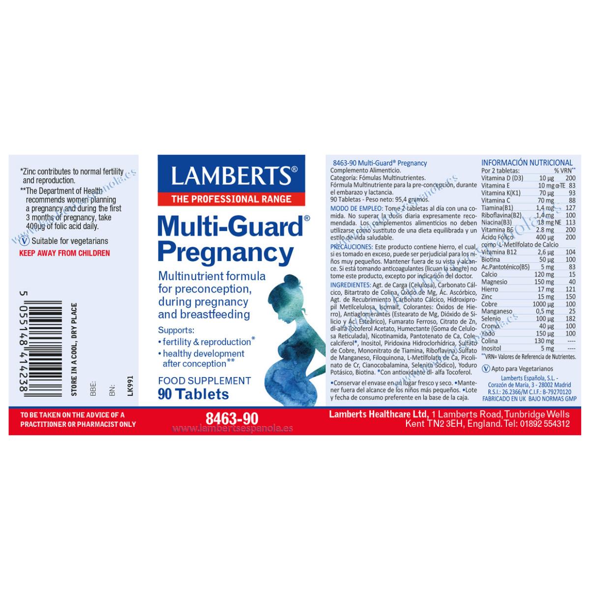 Multi-Guard® Gravidez Lamberts 90 Comprimidos