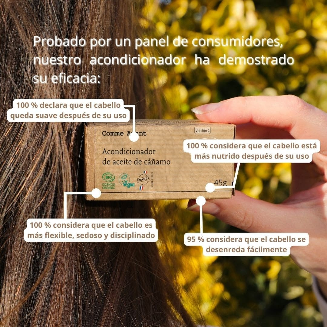 Acondicionador sólido con aceite de cáñamo Higo y Leche de Coco Comme Avant 45 g