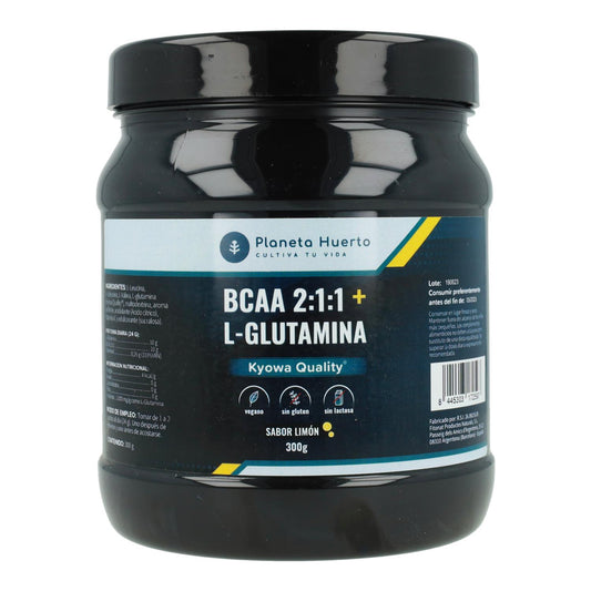 BCAA 2:1:1 + L-Glutamina Sabor a Limão Planeta Huerto 300 g
