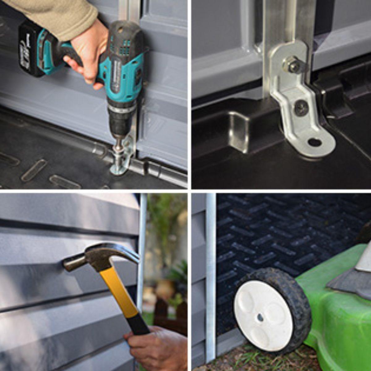 Telheiro de jardim Skylight Deco em cinzento da Palram 185x90 cm