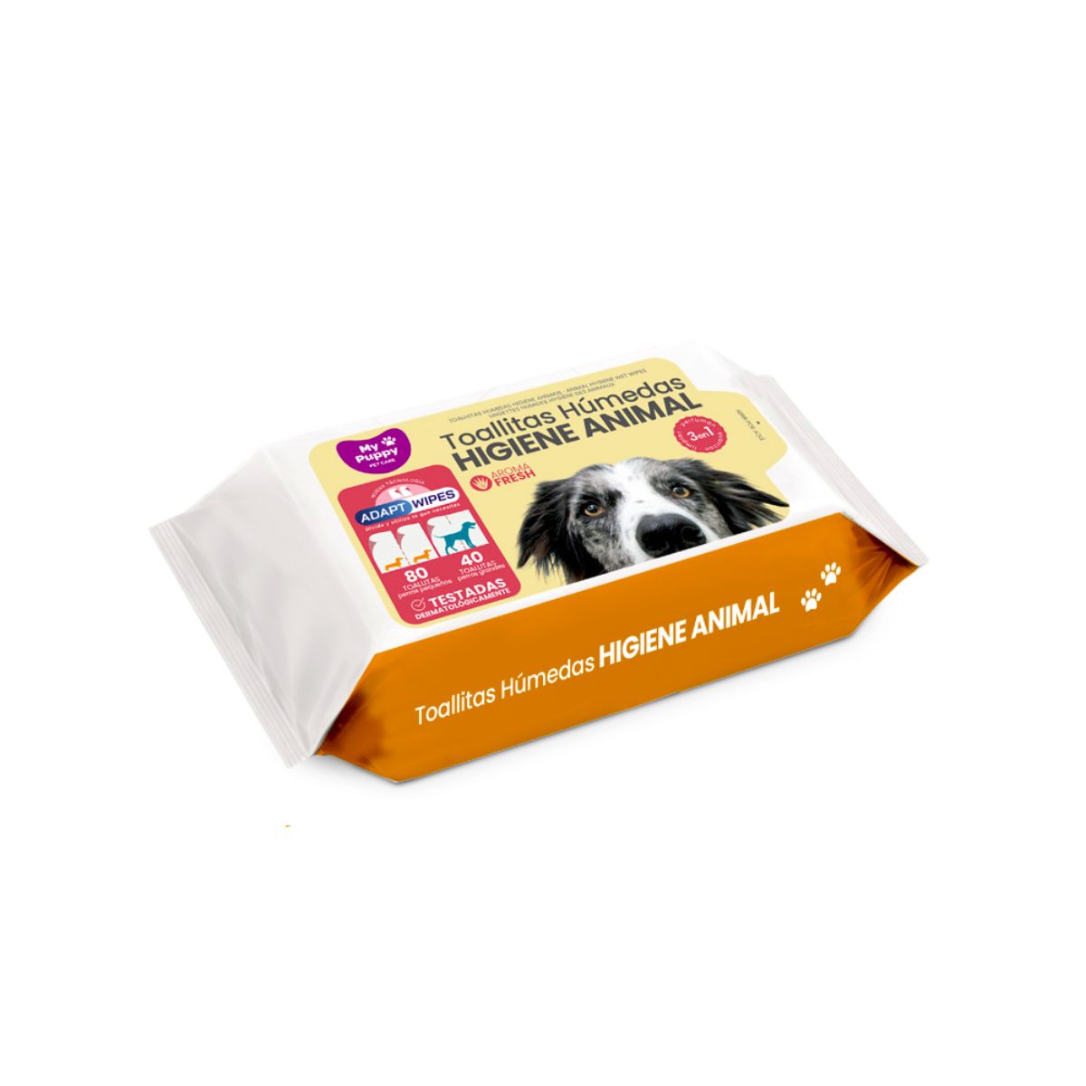 Toalhitas Húmidas para Higiene Animal My Puppy, Salustar, 80/40 unidades