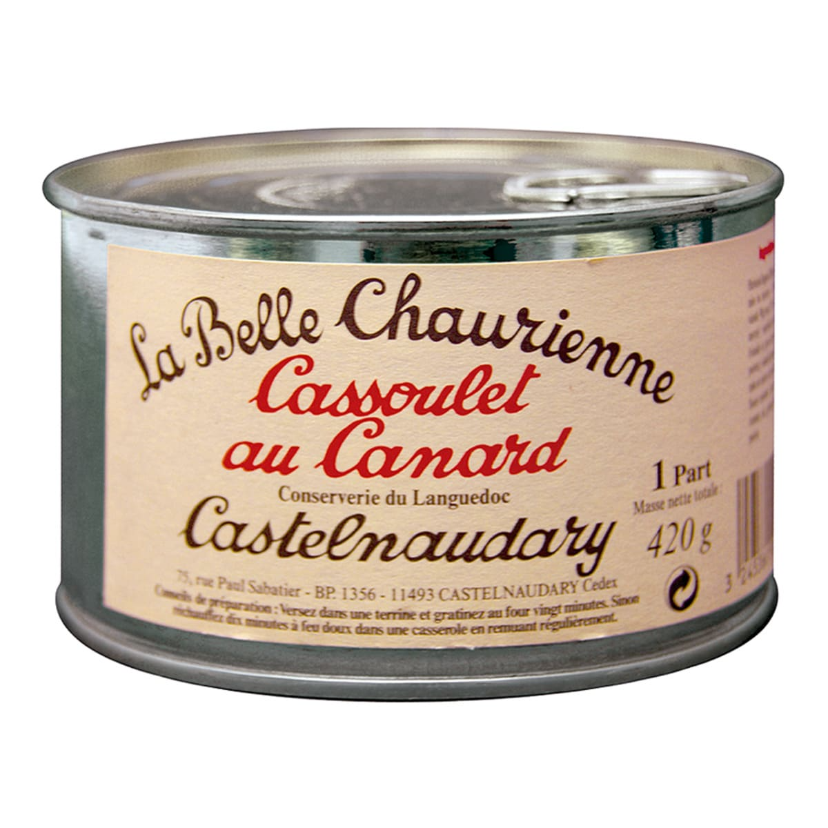 Cassoulet de pato lata la belle chaurienne 420g