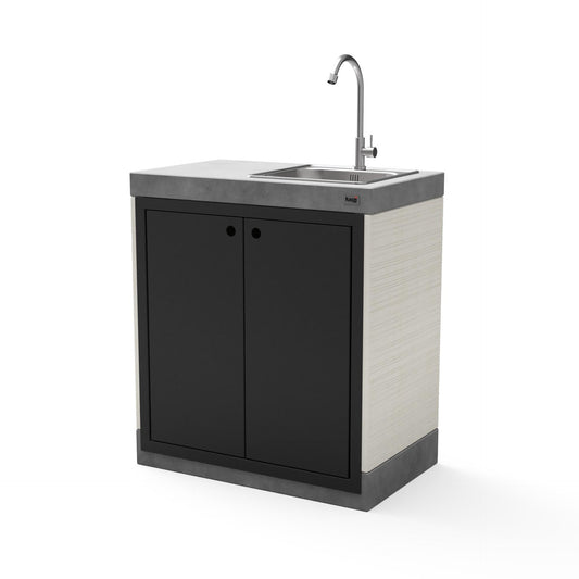 Módulo de bancada Venit Plan 1 com lava-loiça e portas Tuozi