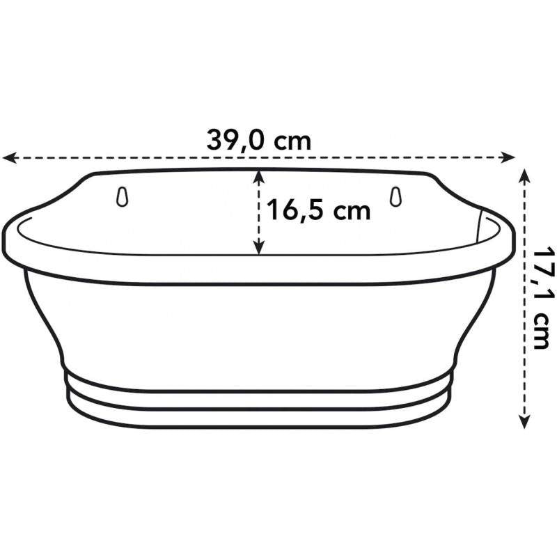 Floreira de parede Corsica branca Elho 39 cm