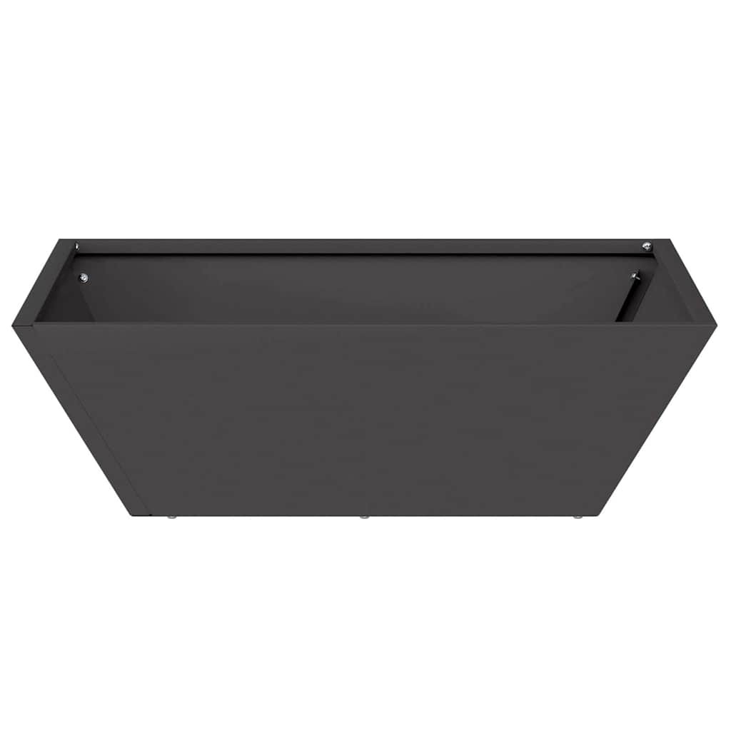 Macetero De Jardín 5 Uds. Negro 50 X 50 X 15 Cm_5