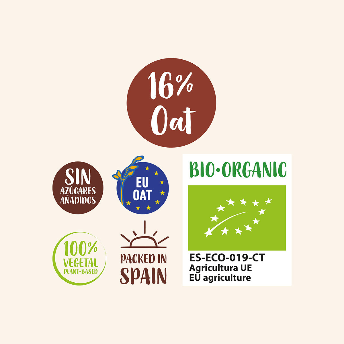 Bebida Vegetal de Aveia Biológica Sem Açúcar ECOMIL 500 ml