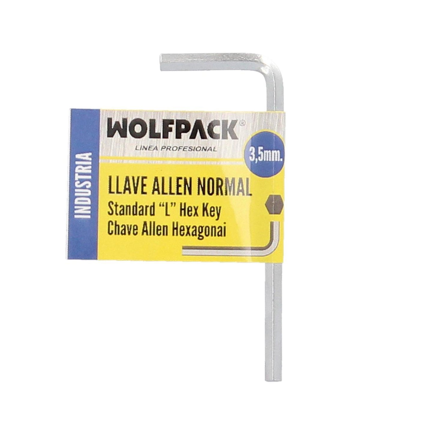 Llave Allen Standar Acero Cromo Vanadio Profesional 3,5 Mm. Llave Hexagonal, Llave Allen Taller Mecanica, Llave Allen Bricolaje