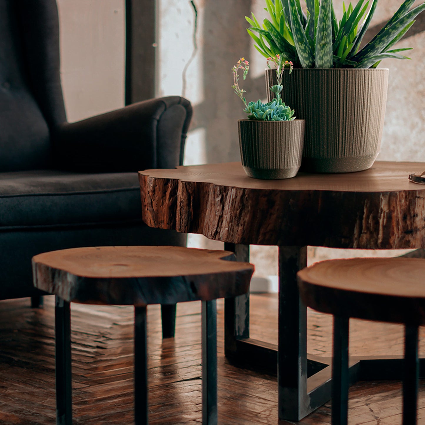 Macetero Color Ocre,sin Depósito , Colección Ryfo Eco De 19,5 X 19,5 X 17 Cm, Capacidad De  L.