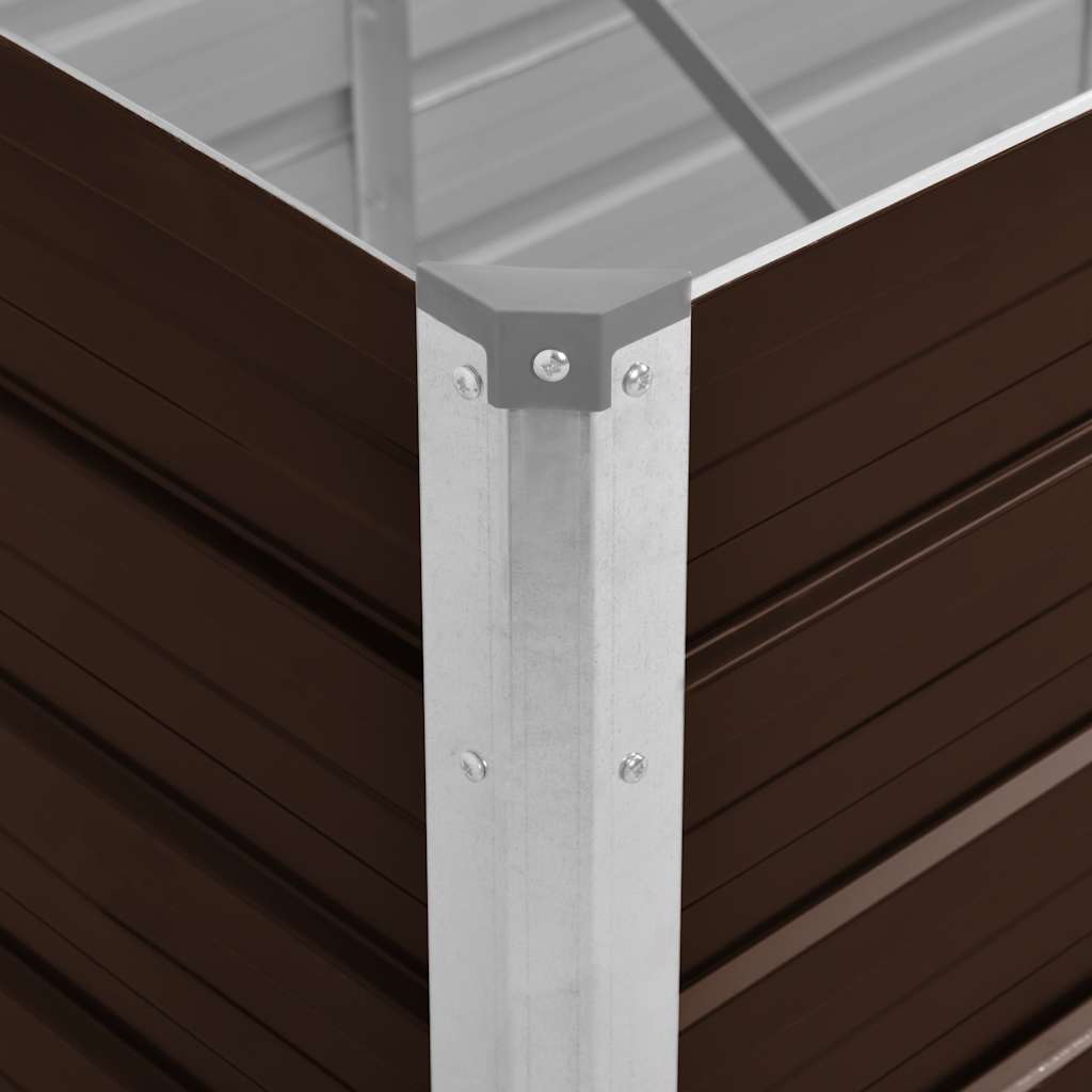 Arriate De Acero Galvanizado Marrón 240x80x77 Cm_5