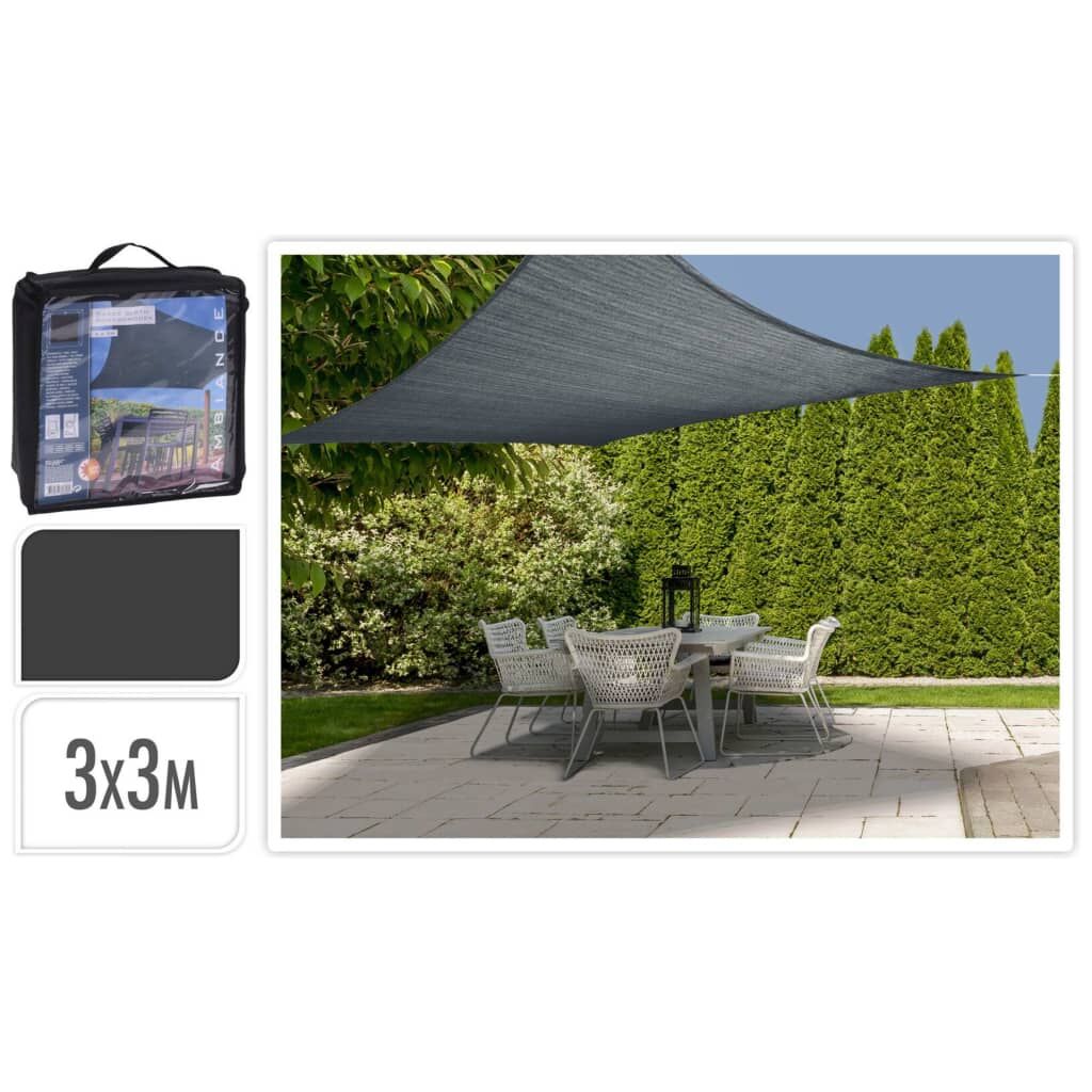 Progarden Toldo De Tela Cuadrado Gris Oscuro 3x3 M_1