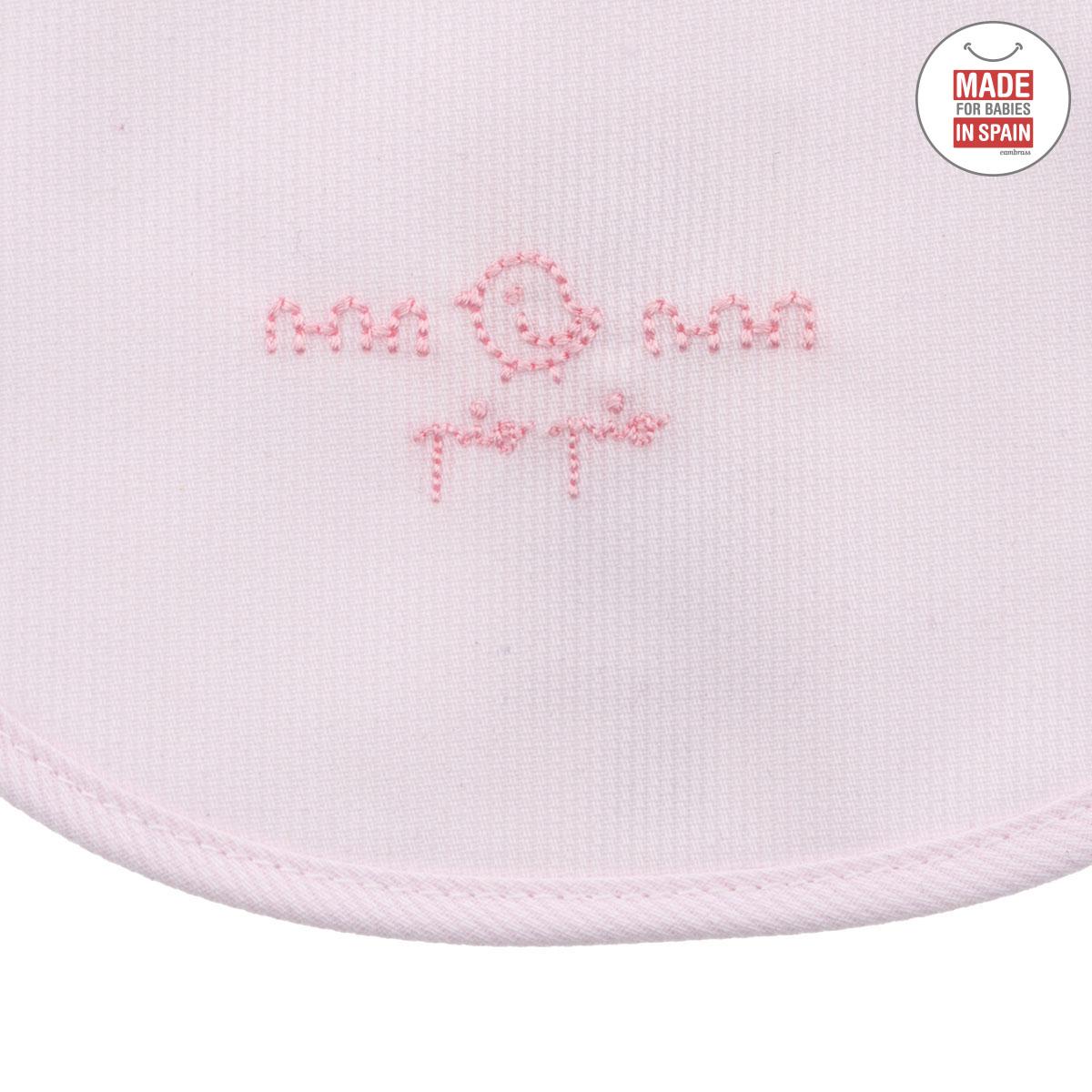 Babete quadrado com velcro Azul Claro 20x26 cm.