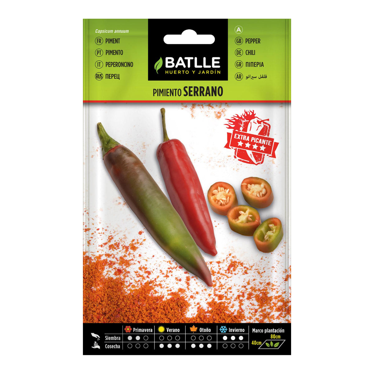Sementes de Pimenta Serrano Batlle