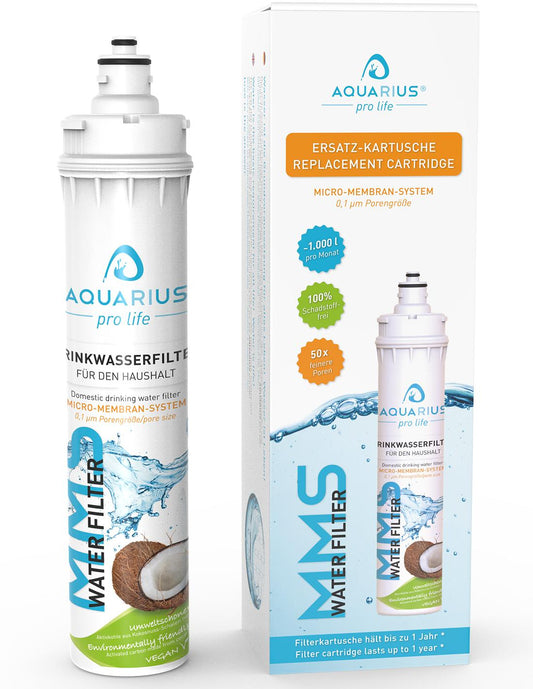 Aquarius Pro Life - Cartucho De Repuesto Para Filtro De Agua Ultrafino De 0,1 Micras (juego Completo)